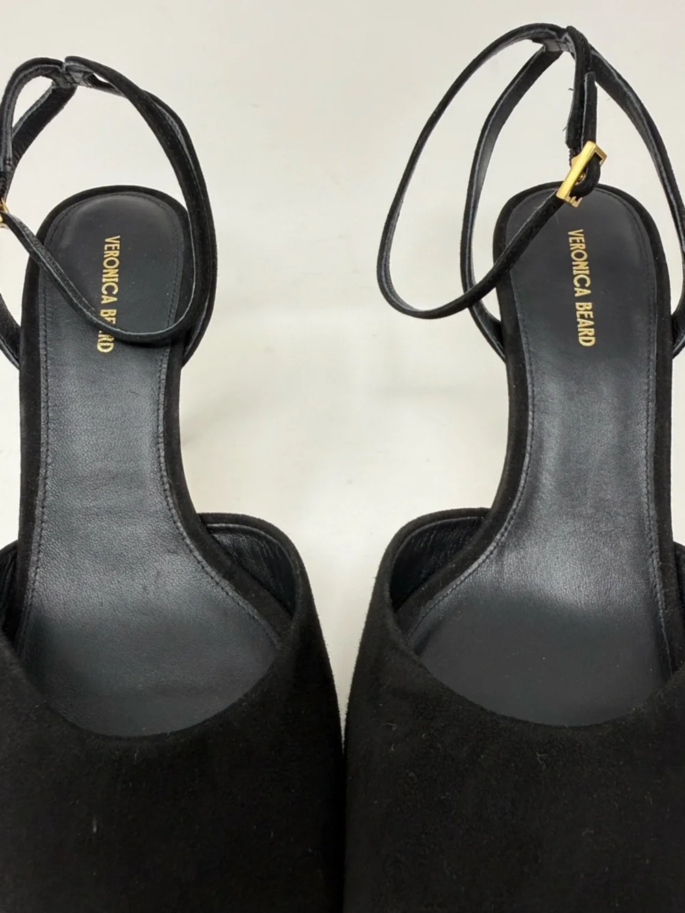 New Veronica Beard Brianne Sandals Black Suede Sz 9.5